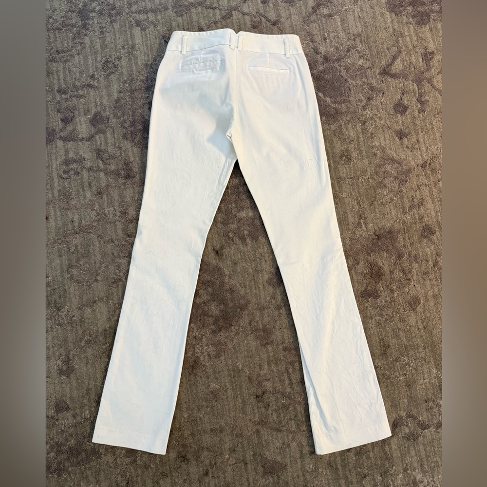 Women's White Express Cotton Dress/Casual Pants